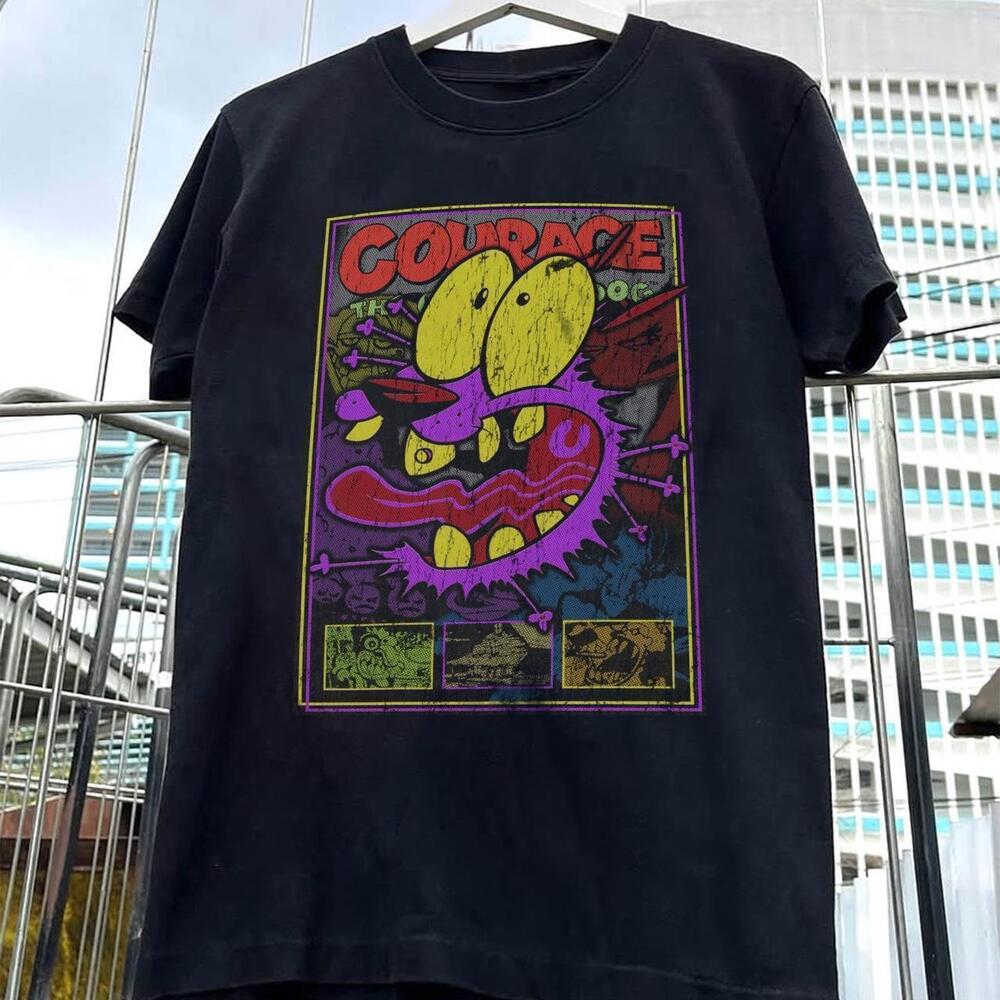 Black Courage The Cowardly Dog Tee 1